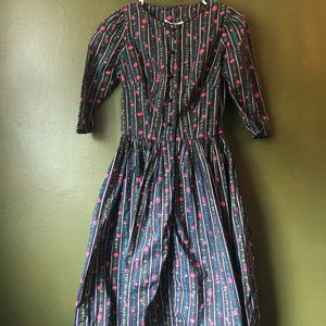 Vintage floral a line dress